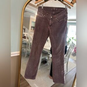 7 For All Mankind Rare Vintage Y2K Corduroy Bootcut Pants – Size 28- Dusty Mauve